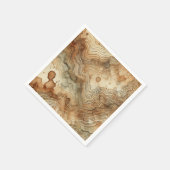 秋の水彩木目ナプキンズ スタンダードカクテルナプキン (角)