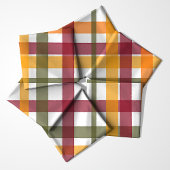 秋の水彩格子模様 ファブリック