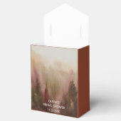 秋の水彩森林テラコッタ ブライダルシャワー フェイバーボックス (オープン)