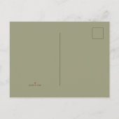 秋の水彩画のカボチャと花 インビテーションポストカード (裏面)