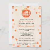 秋の水彩画のカボチャベビーシャワー招待状 招待状 (正面)