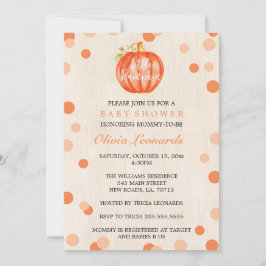 秋の水彩画のカボチャベビーシャワー招待状 招待状