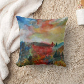 秋の水彩画のクッション クッション (ブランケット)