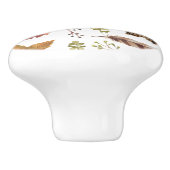 秋の水彩画のリース セラミックノブ (側面)