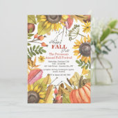 秋の水彩画の招待状 招待状 (スタンド正面)