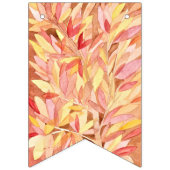 秋の水彩画の葉 バンティングフラッグ (第1の旗)