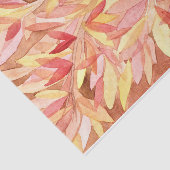 秋の水彩画の葉 薄葉紙 (詳細)