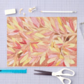 秋の水彩画の葉 薄葉紙 (クラフト)