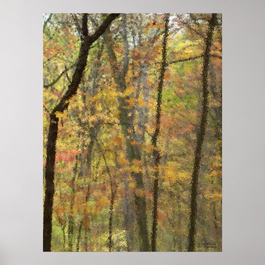 秋の水彩画ポスター ポスター (正面)