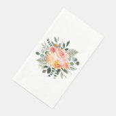 秋の水彩画風 ピーチピンクの花束 (コーナー)