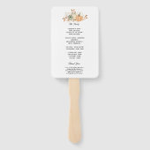 秋の水彩画　パンプキンと花 ハンドファン (裏面)