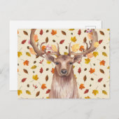 秋の水彩画 ポストカード (正面/裏面)