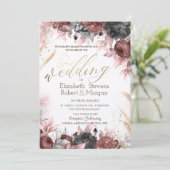 秋の水彩花招待状 招待状 (スタンド正面)