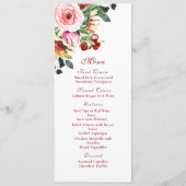 秋の水彩花文様 ダークレッド ゴールド ヒマワリ プログラム (正面)