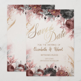 秋の水彩花 Save The Date セーブザデート