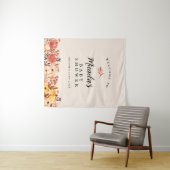 秋の水彩野の花ベイビーシャワーのご案内 タペストリー (インサイチュ(横))