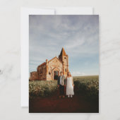 秋の水彩野花(写真結婚) 招待状 (裏面)