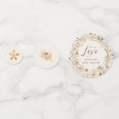 秋の水彩野草の赤ちゃんシャワー コンフェッティ (裏面)