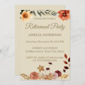 秋の水彩離れフローラ除去パーティー 招待状 (正面/裏面)