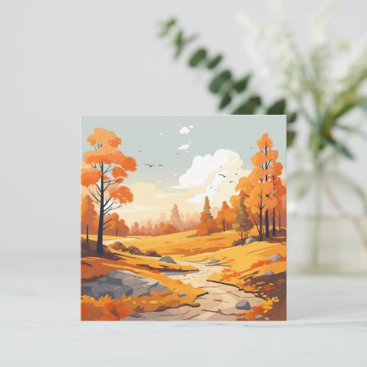 秋の水彩風景 (スタンド正面)