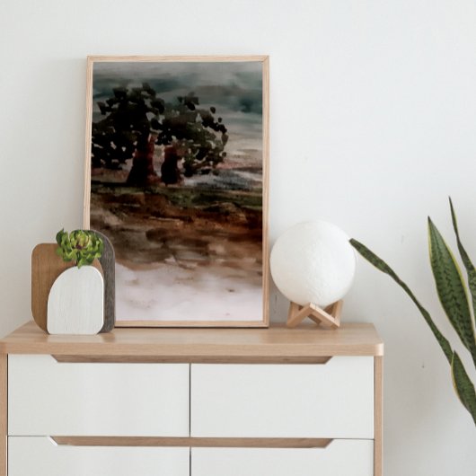 秋の水彩風景 キャンバスプリント