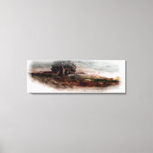 秋の水彩風景 キャンバスプリント (正面)