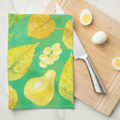 秋の水彩 キッチンタオル (四つ折り)