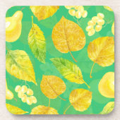 秋の水彩 コースター (正面)