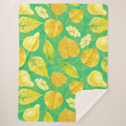 秋の水彩 シェルパブランケット (正面)