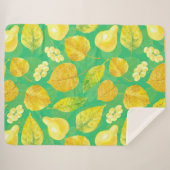 秋の水彩 シェルパブランケット (正面(横))