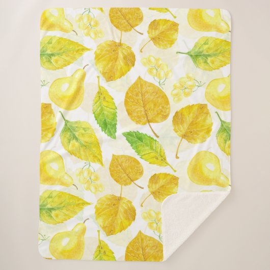 秋の水彩 シェルパブランケット (正面)