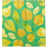 秋の水彩 シャワーカーテン (正面)