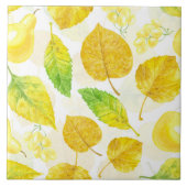 秋の水彩 タイル (正面)