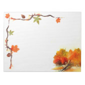 秋の水彩 ノートパッド (正面)