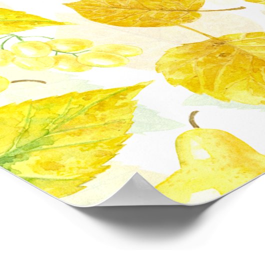 秋の水彩 ポスター (角)