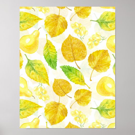 秋の水彩 ポスター (正面)