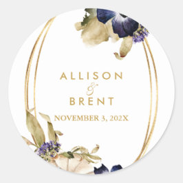 秋の水彩 ラウンドシール