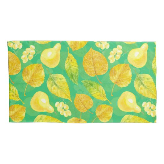 秋の水彩 枕カバー (裏面-右)