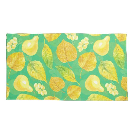 秋の水彩 枕カバー (裏面-左)