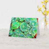 秋の水気が多いメッセージカード カード (黄色い花)