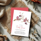 秋の水素朴色のブライダルシャワー招待 招待状