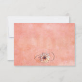 秋の水色フローラテラコッタイエロー結婚ズ サンキューカード (裏面)