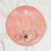 秋の水色フローラテラコッタイエロー結婚ズ フェイバータグ (裏面)