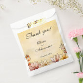 秋の水色フローラテラコッタイエロー結婚ズ フェイバーバッグ (封をした状態)