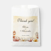 秋の水色フローラテラコッタイエロー結婚ズ フェイバーバッグ (正面)