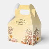 秋の水色フローラテラコッタイエロー結婚ズ フェイバーボックス (裏面サイド)