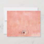 秋の水色フローラテラコッタイエロー結婚ズ 出欠カード (裏面)