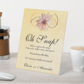 秋の水色フローラテラコッタイエロー結婚ズ 台座サイン (インサイチュ)