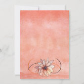 秋の水色フローラテラコッタイエロー結婚ズ 招待状 (裏面)