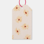 秋の水色ワイルドフラワーシャワー誕生日の好意 ギフトタグ (裏面)